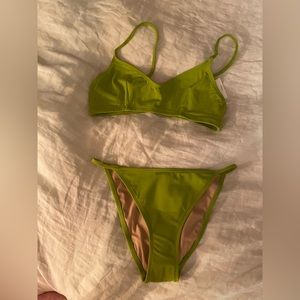 Chartreuse Green Bikini Set